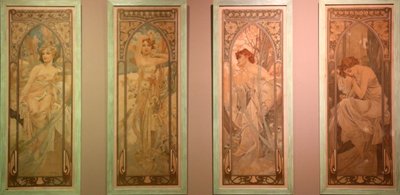The Four Seasons or The Parts of the Day by Alphonse Mucha